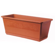 Macetero Balconella Con Platillo 50 Cm Plastico Terracota Bama