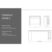 Consola extensible Zoom 3 olmo 90x47x76 cm.