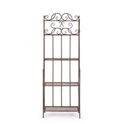 Estante plegable con cuatro estantes de acero Marrón MELANIE 57x28x h164 cm