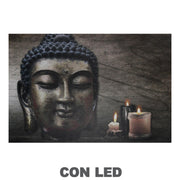 Quadro led buda cm60x2,3x40