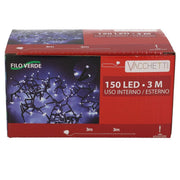 Luz de alambre 150 LED blanco frío luz fija cm300 al. uso externo fijo