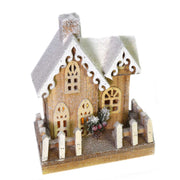 Casa de madera con led natural cm22x14h30