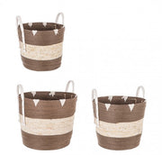 3x Set3 Cesta 2M Thelma Marrón Svas