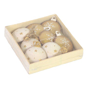 Decoración metal pack 8 oro blanco cm11x11h2,5