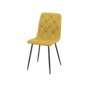 Silla Amarilla Acolchada con Costuras en Rombo L 43 x P 45 x A 91 cm