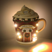 Taza de resina con led amarillo cm28x23x31