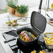Horno Multifunción XL Rectangular Con 3 Accesorios Sphera Aluminio Negro