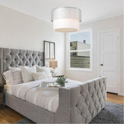 Lámpara colgante Polo MDL2355 en tela gris