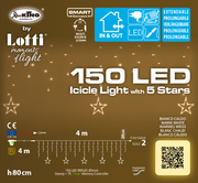 Ice Light Stelle 150 LED 400x80cm blanco cálido