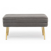 Banco container gris oscuro con pies 79,5x37,5x42h cm