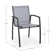 6x Sedia C-Br Hilla Antracita Lh32 -