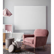 Conjunto de 2 Pufs de terciopelo con contenedor Gris POLINA