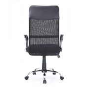 Silla de oficina Reverso2 en ecopiel con respaldo de malla negro 64x66x100 cm