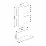 Estantes de pared de nogal antracita composición Belita