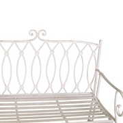 Banco de exterior Ragusa de metal blanco 104x 55 x h90 cm