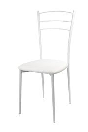 Silla Marta Asiento De Pvc Con Estructura Metálica 41X48Cm/H92Cm Blanco