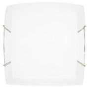 Lámpara de techo con ganchos en alambre de acero y cristal plano blanco - 1xE27