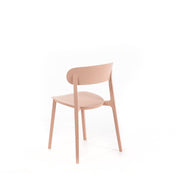 Silla polipropileno rosa antiguo 48x52x77,5h cm