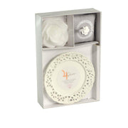 Vela platillo rosa júpiter eléboro&flores cm26x17h4,5 - 8 horas