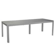 Mesa de jardín extensible de aluminio gris tórtola 100 x 200-260-320 xh 75 cm