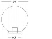 Lámpara exterior de termoplástico con esfera ahumada Ø 25cm negro