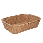 Cesta rectangular de poliratán natural cm36x26h10
