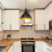 Lámpara de suspensión Leda ASZ1338 en metal negro