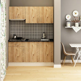 Cocina Isernia 160 roble con electrodomésticos