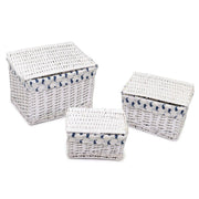 Caja mimbre rectangular blanca Ismaele 1-3 cm45x35h30