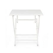 Mesa de exterior plegable en aluminio ELIN Blanco 70x70x h71 cm