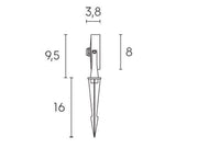 Foco C- Picc 9W Led 4000K linea badajo grafito