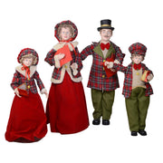 Singer family juego de telas rojo escocés 4pcs cm34x22h95