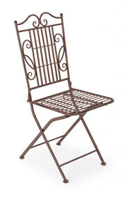 Silla plegable de acero Marrón MELANIE 38x51x h92 cm