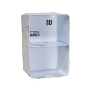 Estante bristol metal blanco 2 baldas rectangulares cm20x15h30