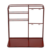 Portabotellas de pared en metal 2 lugares rojo cm59x33xh62.5