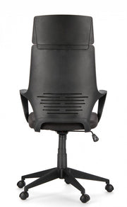 Sillón de oficina en tejido Damon con respaldo alto negro