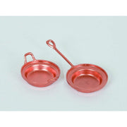 Juego de dos sartenes para cuna en cobre 4 cm