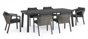 Conjunto mesa cordova antracita + 6 sillas