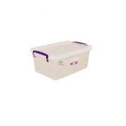 Recipiente de plástico transparente multiusos de 5,5 litros.