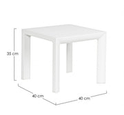Mesa de centro de aluminio blanco crucero muebles de jardín