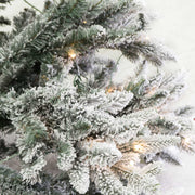 Árbol nevado de Tallin 851 ramas 230 LED verdes cm ø97h180