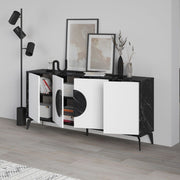 Mueble Gora 180x35.6x82 cm Estructura Bendir con Puertas Blancas