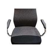 Sillón de oficina Valkyrie en tejido negro y gris