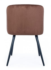 Silla Queen acero terciopelo óxido 53 x 57 x 81,5 cm