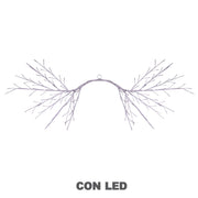 Rama de luz 144 LEDs blanco cálido cm130x80alimentación fija para exterior