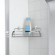 Estante de esquina elegante y funcional con estante de acero cromado de la serie Francy