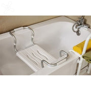 Asiento de Bañera Ajustable en Acero Cromado Blanco 19x26x65.5 cm