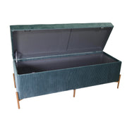 Banco rectangular de terciopelo verde salvia cm115x40h45