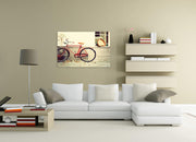 Cuadro de vidrio 70x70 cm con lienzo multicolor