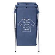 Cesta plegable de tela azul cm29x33.5h66